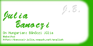 julia banoczi business card